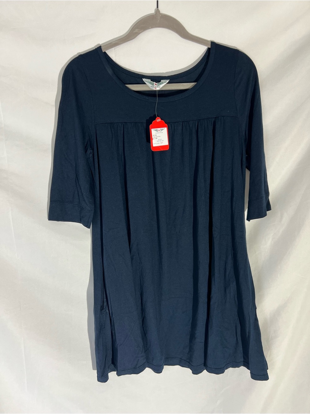 NWT Womens HARD TAIL Navy* Supima Blend Babydoll Dress